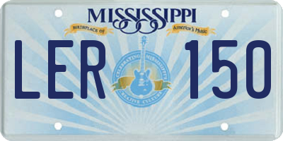 MS license plate LER150