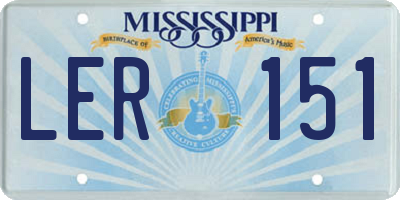 MS license plate LER151
