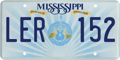MS license plate LER152