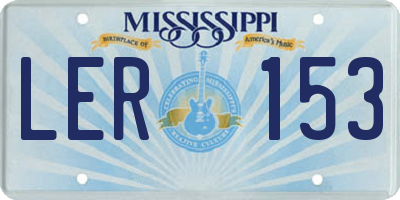 MS license plate LER153