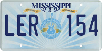 MS license plate LER154