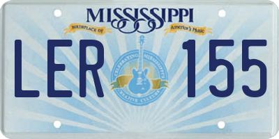 MS license plate LER155