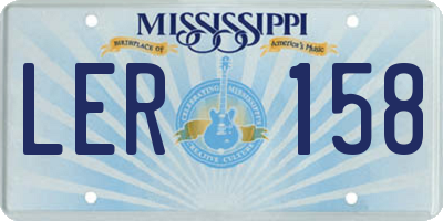 MS license plate LER158