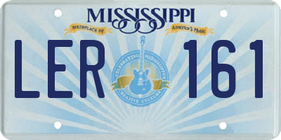 MS license plate LER161