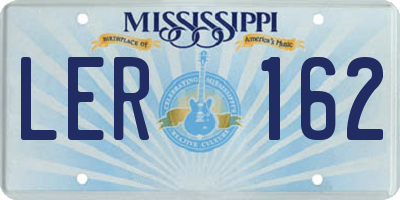 MS license plate LER162