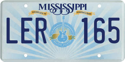 MS license plate LER165