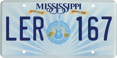 MS license plate LER167