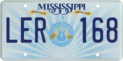 MS license plate LER168