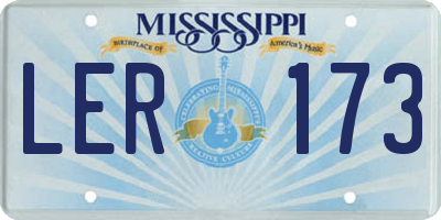 MS license plate LER173