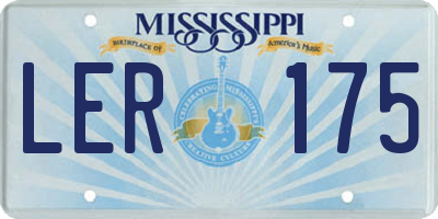 MS license plate LER175