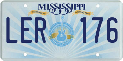 MS license plate LER176