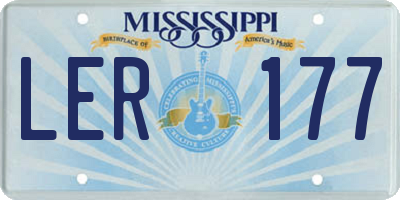 MS license plate LER177