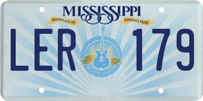 MS license plate LER179