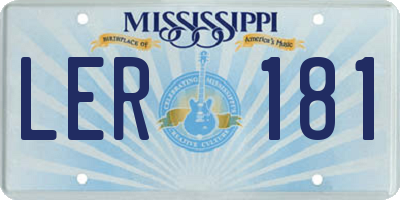 MS license plate LER181