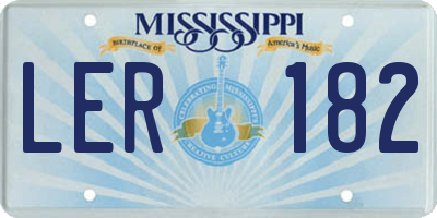 MS license plate LER182
