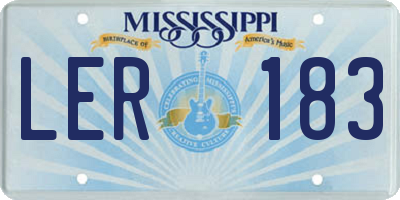 MS license plate LER183