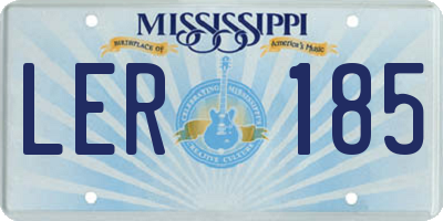 MS license plate LER185