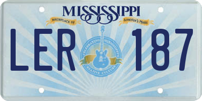 MS license plate LER187