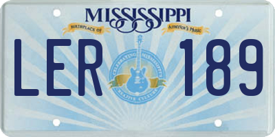 MS license plate LER189