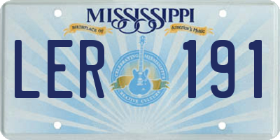 MS license plate LER191