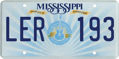MS license plate LER193