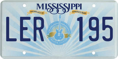 MS license plate LER195