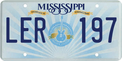 MS license plate LER197