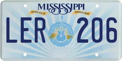 MS license plate LER206