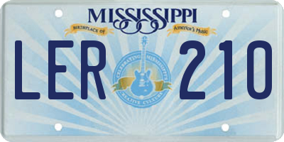 MS license plate LER210