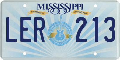 MS license plate LER213