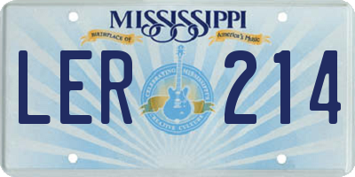 MS license plate LER214