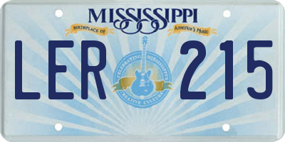 MS license plate LER215