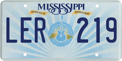 MS license plate LER219
