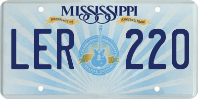 MS license plate LER220