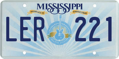 MS license plate LER221