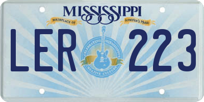 MS license plate LER223