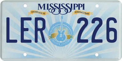 MS license plate LER226