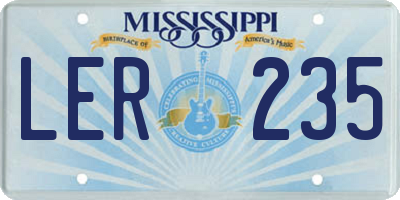 MS license plate LER235