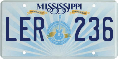 MS license plate LER236