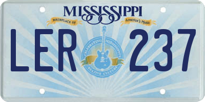 MS license plate LER237