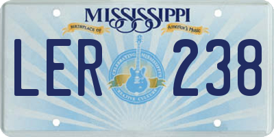 MS license plate LER238