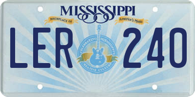 MS license plate LER240