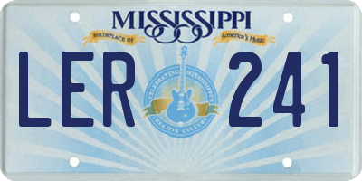 MS license plate LER241