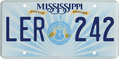 MS license plate LER242