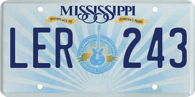 MS license plate LER243