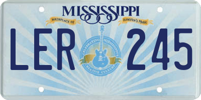 MS license plate LER245