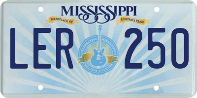 MS license plate LER250
