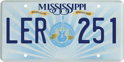 MS license plate LER251