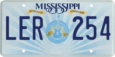 MS license plate LER254