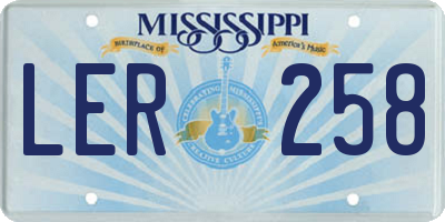 MS license plate LER258